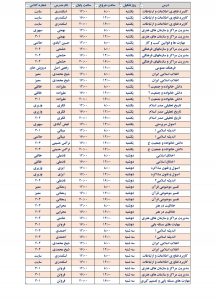 برنامه کلاسی تابستان 973