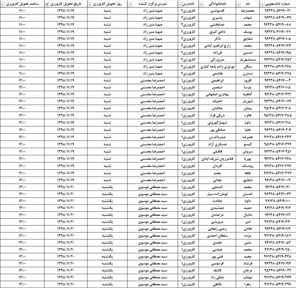 تاریخ تحویل کارورزی بخش اول 3 photo 2020 02 07 12 06 16